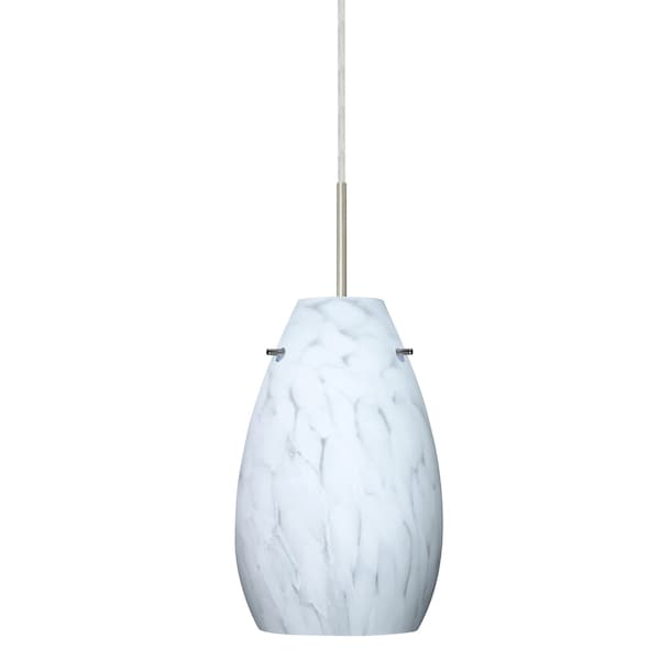 Besa Lighting Pera 9 Cord Pendant, Carrera, Satin Nickel Finish, 1x100W Incandescent 1JT-412619-SN - main